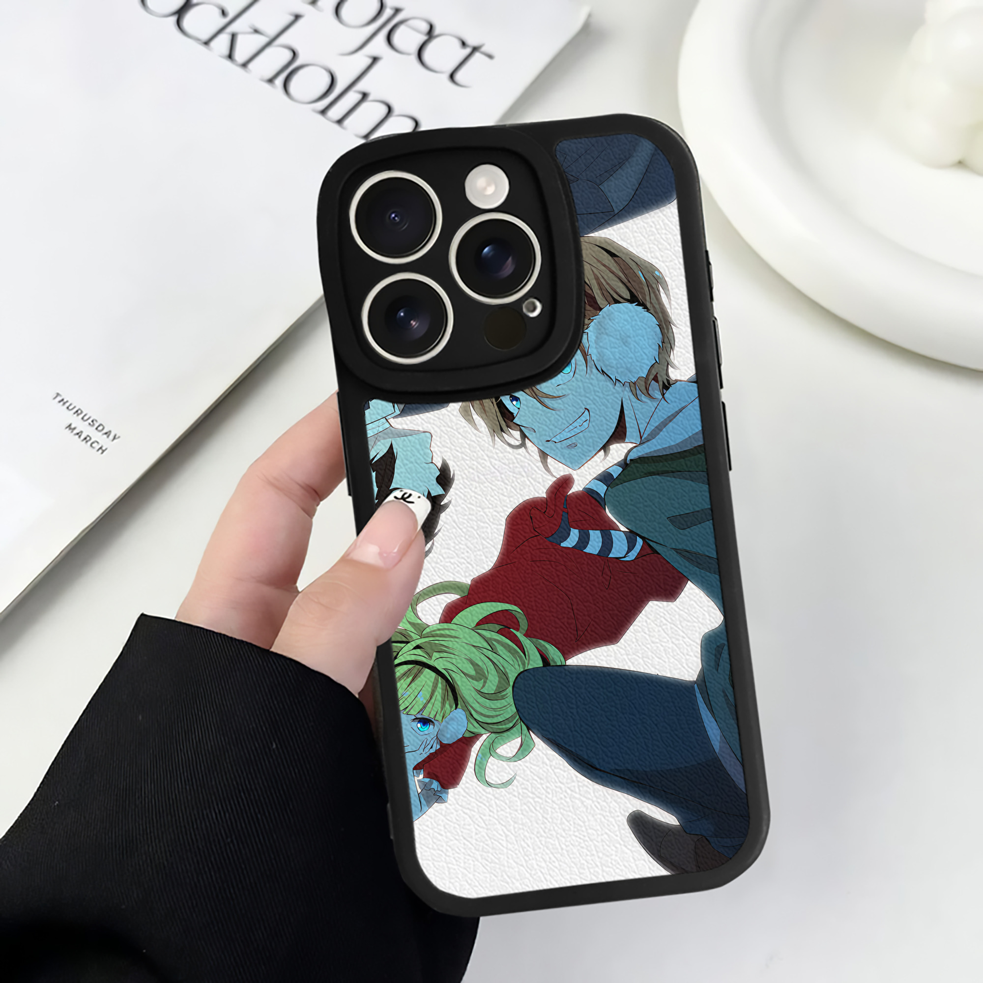 （画像用） 文豪ストレイドッグス Bungo Stray Dogs 【iPhone 16シリーズ対応】シリコンスマホケース（レザー調） 材質：シリコン